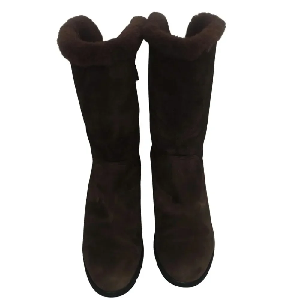 Brown wedge Ugg Boots sz 9
